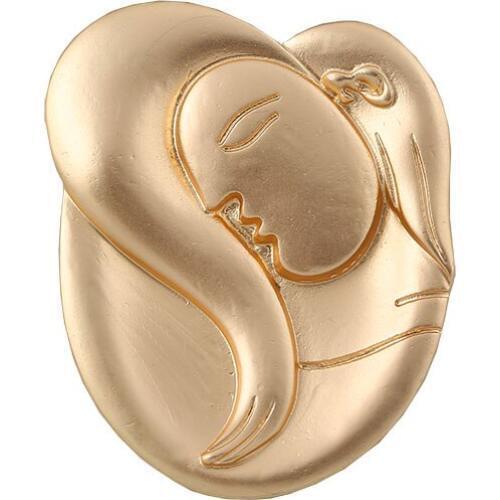 European and American style fashion new creative art avatar cold style painting temperament matt gold coat brooch