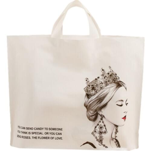 Fashion Large Plastic Clothing Bags with Crown Womens Cosmetics Packaging Bags Can Be Printed Logo 10pcs/lot