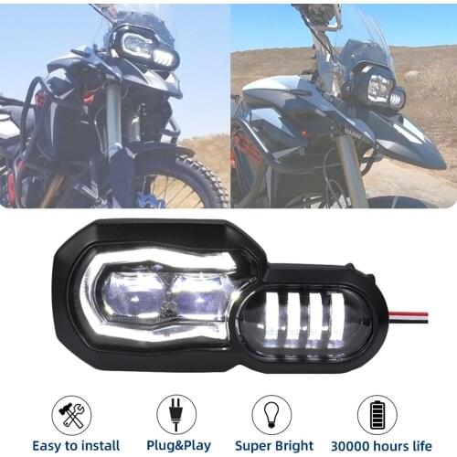 Motorcycle Lights Complete LED Headlights Assembly 110W Headlights LED Lights for BMW F650GS F700GS F800GS ADV Adventure F800R