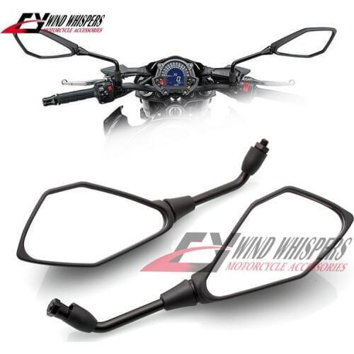 10mm Motorcycle Rearview Mirrors For Kawasaki Z300 Z250 Z250SL KLE650 ER6N ER4N versys Z650 Z750 Z800 Z900 Z1000 Street bikes