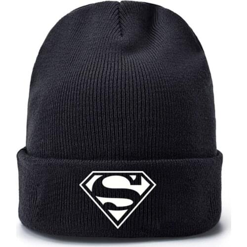 Super Man Hat Manga Hero Comic Baseball Caps Knitted Winter Warm Hats Men Women Dead Pool Hat