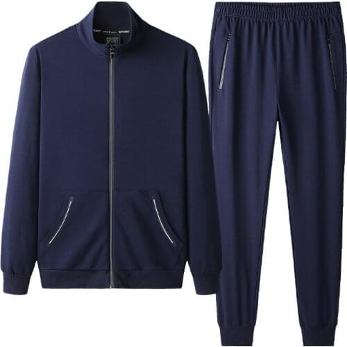 Plus Size 8xl 7xl Tracksuit ManAutumn Sportswear Tracksuits Men Sets Large Size Mens Clothing Jacket+pants 2 Pieces Sports Set