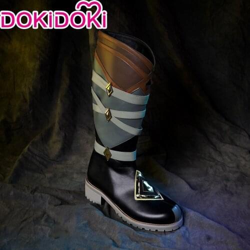 DokiDoki Game Genshin Impact Cosplay Halloween Razor Cosplay Shoes Genshin Impact Razor Cosplay Shoes