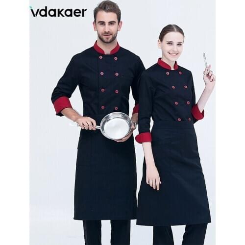 Chef coat Chef Jacket chef shirt Long Men Women Cook Coat Restaurant Hotel Kitchen Wear Waiter Uniform shirt men chef uniform