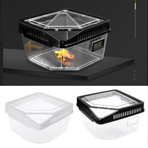 Plastic Container Reptile Feeding Box Spider Scorpion Insect Terrarium Breeding Box