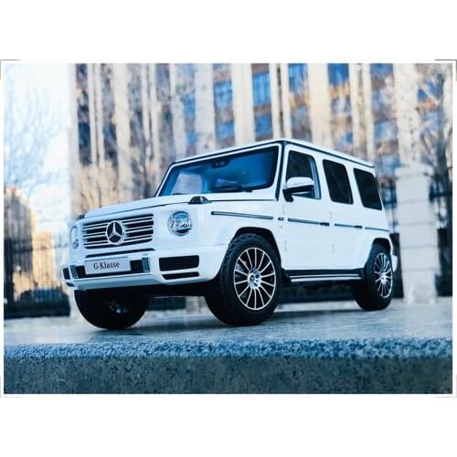 Almost real Minichamps 1:18 For Benz G500 W463 2018 Customized limited Diecast Model Car gift Display White/Gray/Yellow/Green