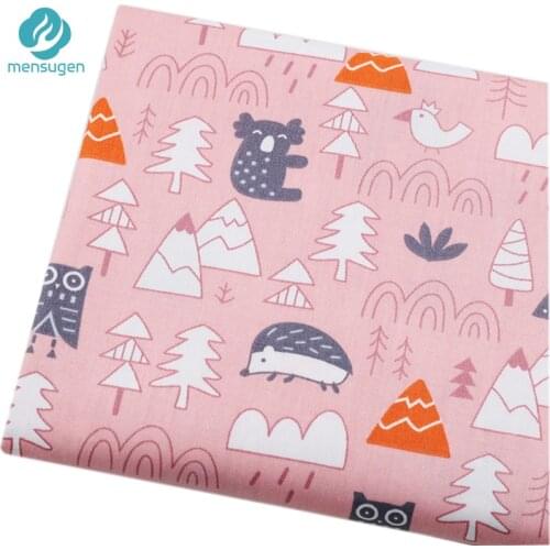 Half Meter Start Forest Bear Cartoon Design Cotton Fabrics for baby Crib Bedding Sheet Cushions Pillows Cover Sewing Cloth