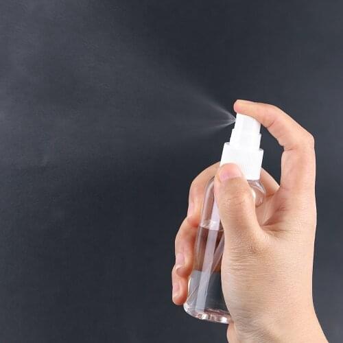 1pc 60ml PET Transparent Plastic Spray Bottle Cosmetics Perfume Disinfectant Spray Bottle Portable Cosmetic Bottles