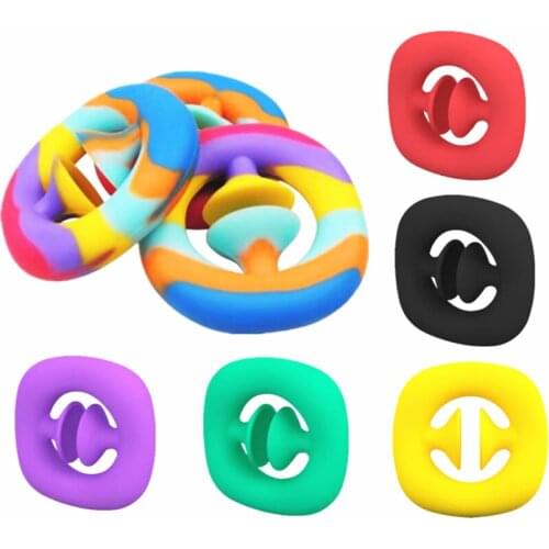 Unzip Toys Hand Grips Grip Ring Sensory Toy Autism Stress Reliever Kids Adult Antistresse Train Strength Silicon Hand Practice