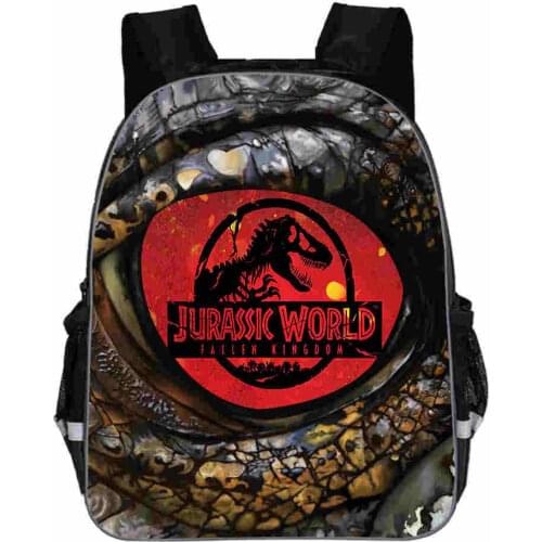 3D Prints Jurassic World Dinosaur School Backpack for Kids Bagpack Boys School Bags Junior Student Travel Mochilas