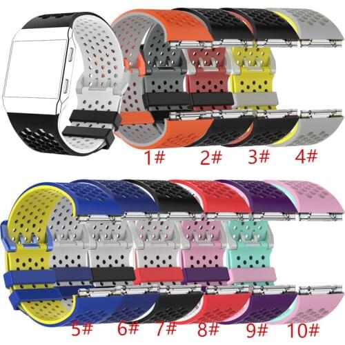 Silicone Sport Watch Bands Bracelet for Fitbit Ionic Smart Watch Adjustable Replacement Bangle Accessory 50pcs DHL Fast Shipping