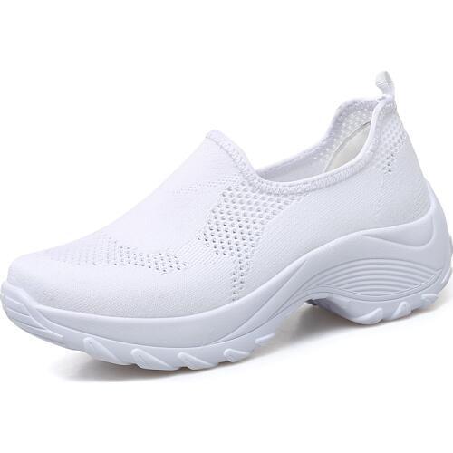 Hot Summer Womens Air Cushion flats Platform Sneakers 2019 Ladies Mother Mesh Breathable Health Mesh Casual Shoes Plus Size