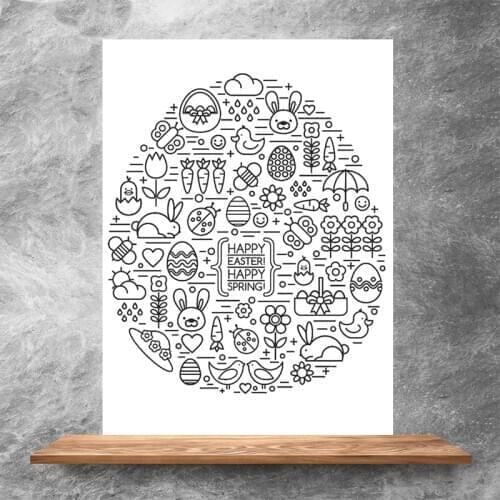 ZhuoAng Happy Easter Clear Stamps/Silicone Transparent Seals for DIY scrapbooking photo album Clear Stamps