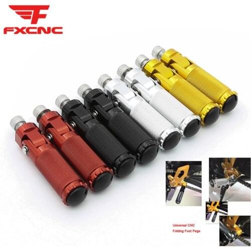 1Pair FXCNC Motorcycle Bike Folding Footrests Footpegs Foot Rests Pegs Rear Pedals For Honda CBR1000RR ABS NON-ABS 2008 - 2015