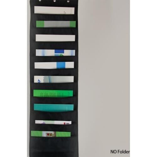 Large Size 10Pockets Folder Wall-mounted Hanging Oxford Cloth Behind The Door Book Magazine Storage Bag Organizer