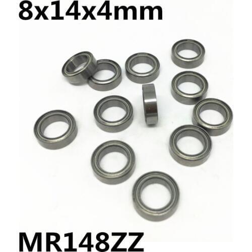 10Pcs MR148ZZ L-1480ZZ 8x14x4 mm Deep groove ball Bearing Miniature bearings Advanced High qualit MR148