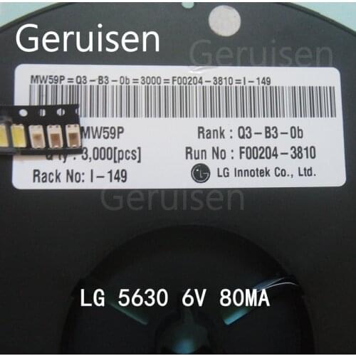 1000PCS For LG LED LCD Backlight TV Application Middle Power LED LED Backlight 1W 3V 5630 Cool white LED LCD TV Backlight