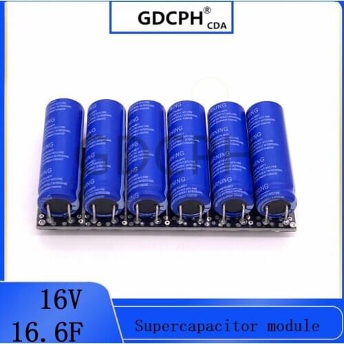 16V1.6F pequeño módulo 2.7V10F fuente de alimentación de alta corriente de respaldo 16V 1.6F