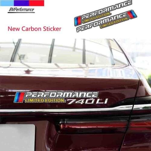2pcs Carbon M Power Performance Car Body Sticker For Bmw X5 E70 X6 E71 E72 G20 G30 G31 G38 G15 G32 G11 G12 G01 G02 G05 G06 G03