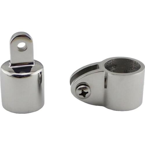 2Pcs 316 Stainless Steel Deck Hinge Boat Bimini Top Fitting