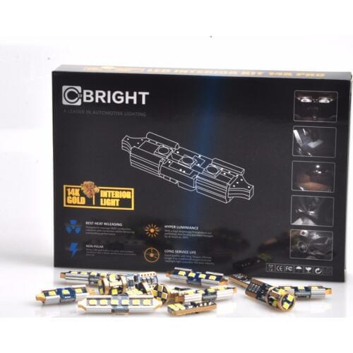 21pcs Canbus White 14K Gold LED Interior Reading Light Map Light Kit for Porsche Cayenne 2 958 P2A + GTS WITH Samsung 3030 LED