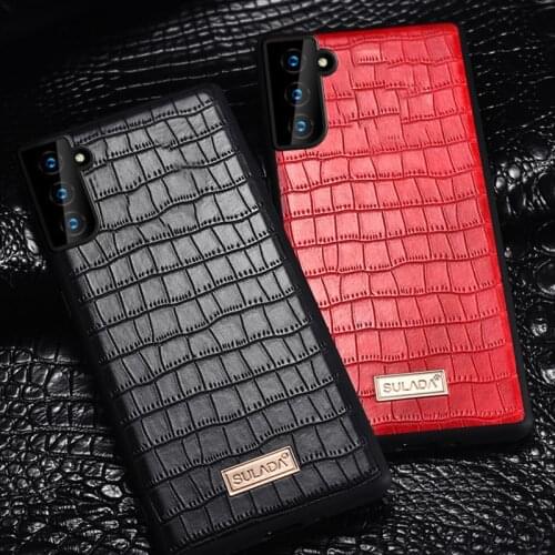 4 Color Crocodile Grain Leather Case Cover All Edges Soft Black Silicone Rubber Phone Bag For Samsung Galaxy S21 S21+ Plus Ultra