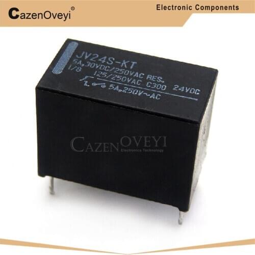 5pcs/lot JV24-KT = JV24S-KT 24V 24VDC DIP-4 5A 30VDC 250VAC In Stock