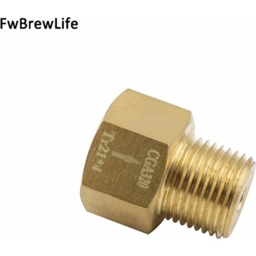 Cylinder Refill Adapter TR21-4 to CGA320 Thread Convert for Homebrew Soda Stream Co2 Regulator Aquarium Tank Adaptor