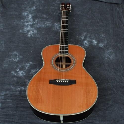 00028 40 inch parlor style,44.5mm nut wide, solid wood acoustic guitar, acoustic electric guitar