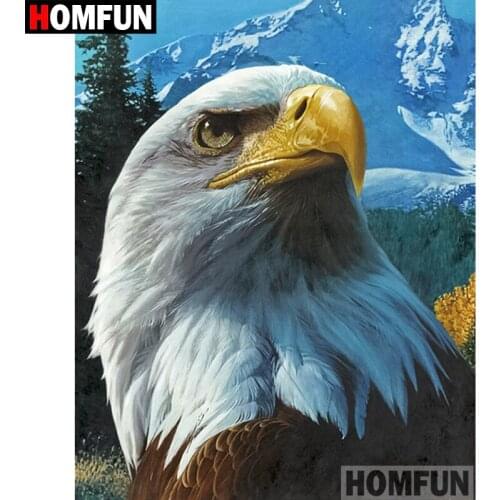 HOMFUN 5D DIY Diamond Painting Full Square/Round Drill "Animal eagle" 3D Embroidery Cross Stitch gift Home Decor A02173