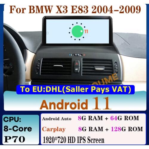 10.25" 8Core CPU 8G RAM Android 10 Car Multimedia Player GPS Navigation for BMW X3 E83 2004-2009 Auto Radio Stereo CarPlay Audio