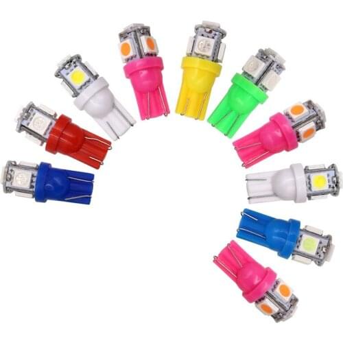 Free gift 12v 24V LED car bulb T10 5050 5smd 5W5 Width indicator light License plate light Motorcycle turn signal 2PCS