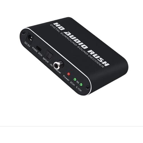 HD Audio Rush Digital Audio Surround Decoder 5.1 Channel Optical SPDIF/Coaxial Dolby AC3/DTS Converter 2