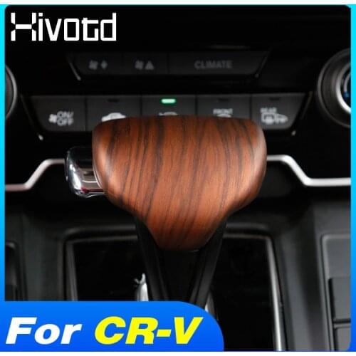 Hivotd ABS New Gear Head Shift Trim Cover Protection Collars Interior Car Accessories Auto Styling For Honda CRV CR-V 2017-2021
