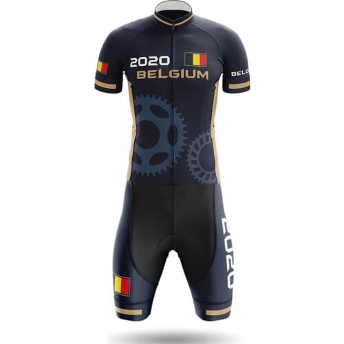 Team Belgium cycling skinsuit men maiot ciclismo hombre quick dry body suit breathable one piece bicycle jumpsuit 20D triathlon