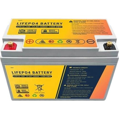 12v 100ah lifepo4 batteries in a RV mobile home with solar system lithium ion battery 100ah