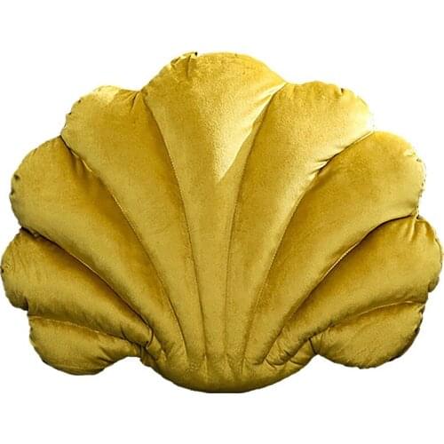 Linen Dutch Fleece Sofa Accessories Seashell Pillow Fairy Stuffed Pillows Scallop-shaped 3 Colors Cushions