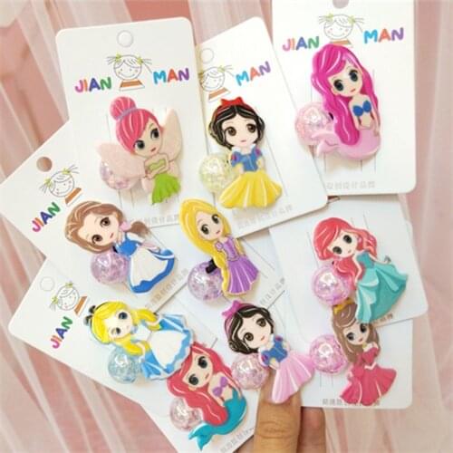 Disney girls cartoon frozen cute princess hair rope rubber band elsa anna mermaid head rope hair ring hair accessories