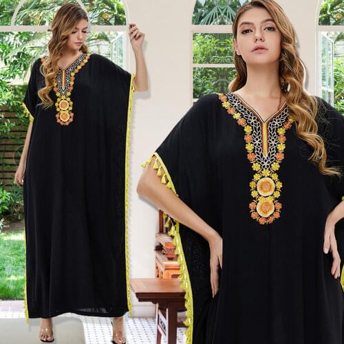 Islamic Clothing Women Ramadan Turkey Big Swing Muslim Fashion Maxi Dresses Short Sleeve Oversized Abaya Dubai Kuftan Long Robe