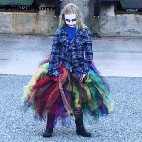 Novelty Kids Zombie Halloween Costume Baby Girls Tutu Skirt Funny Carnival Party Tulle Skirt For Children Clothes Skirts NK028
