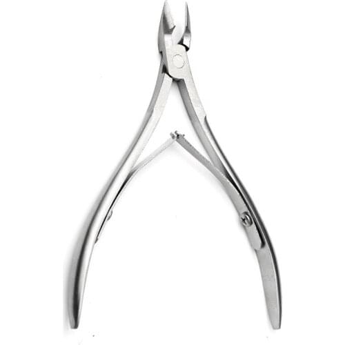 Stainless Steel Nail Cuticle Scissors Fingernail Toenail Cuticle Nipper Trimming Silver Handle Dead Skin Scissor