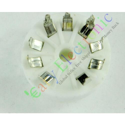 Wholesale and retail 4pc 9PIN PCB ceramics VACCUM TUBE SOCKET SAVER FOR 12AU7 12AX7B ECC83 6D58 radio free shipping