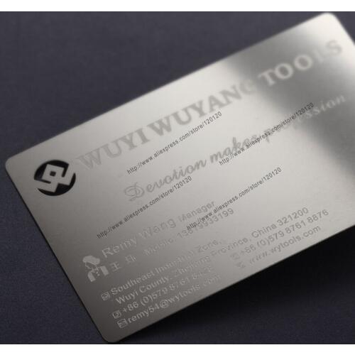 Personalized fox printed quality stainless steel business metal card