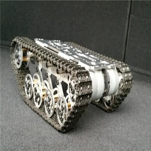 Full Metal 4WD Smart Robot Tank Car Chassis Kit Heavy Load Off-Road Crawler Robotic Platform DIY For Arduino