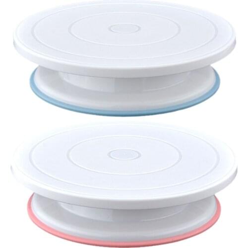 Baking Dishes Pastry Baking Tray Anti Slip Round Cake Stand Rotary Table DIY Pan Cake Plate Rotating Turntable