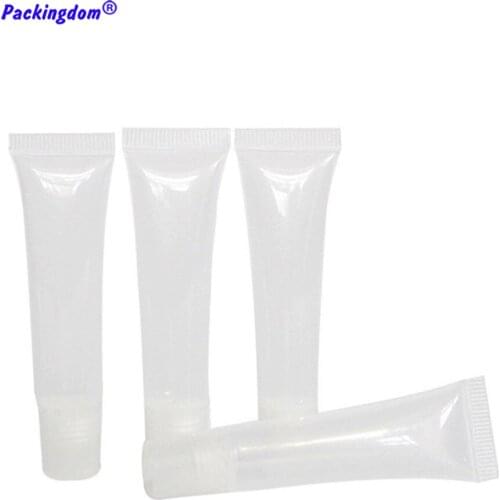 30pcs Lipgloss Tube Empty Clear Container 8ml Refillable Packing Lip gloss Tubes Cosmetic Sample Squeeze Soft Packaging DIY Tool