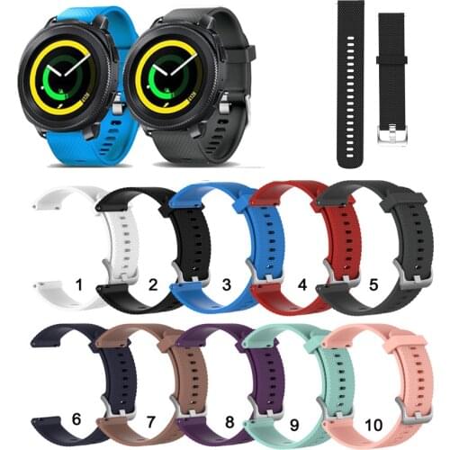 20mm Soft Silicone Strap Band for Samsung Gear Sport S4 for Samsung Galaxy Watch3 41mm / Watch 42mm/Active 2