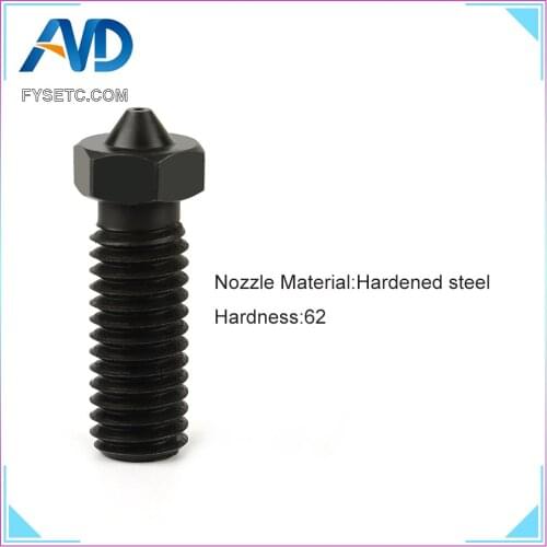 1PC Hardened Steel Volcano Nozzles For High Temperature 3D Printing PEI PEEK Carbon Fiber Filament For E3D Volcano Hotend