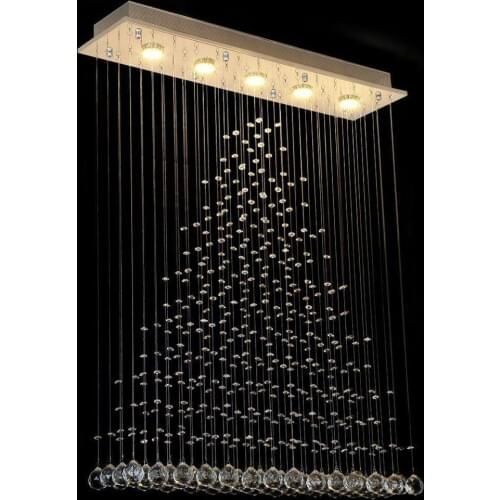 Modern Contemporary Rain Drop 6-LED K9 Crystal Chandelier Ceiling Light Fixture