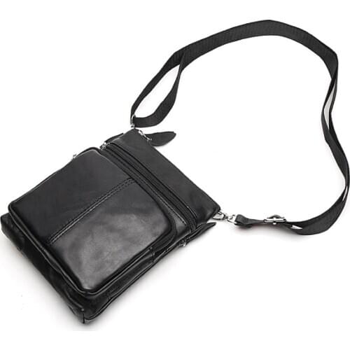 Fashion Messenger Bag Mens Shoulder Genuine Leather Bags Flap Small Male Man Crossbody Bags For Men Natural Leather Bag